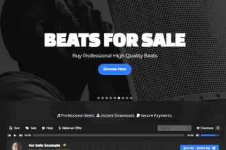 create your custom beat website or custom beats store beatstars