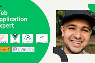 create web applications with laravel, mysql, vuejs, nuxtjs