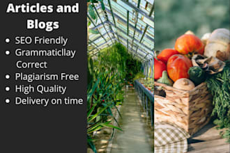 write articles and blog posts on indoor plants and kitchen gardening