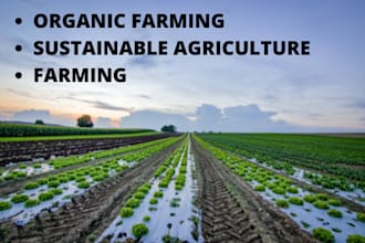write SEO blog posts on organic and sustainable agriculture