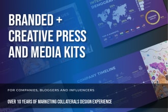 design a creative and branded media kit, press kit