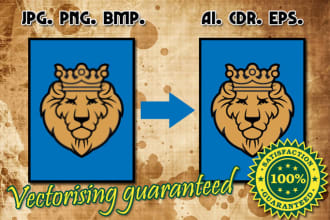 edit and improve your ai logo design and convert it to clean vector format