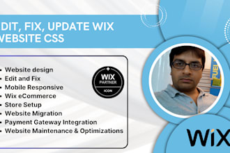 fix, edit, update wix website CSS, HTML, javascript