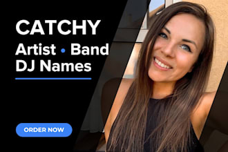 create catchy artist, band, and dj names