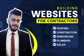 build website for construction, roofing, plumbing, cleaning contractor on wix