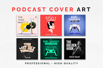 design amazing podcast cover artwork and logo