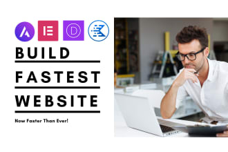 create complete website using divi, astra, kadence, generatepress, elementor