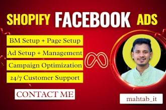 setup shopify facebook ads campaign, instagram ads, fb marketing, fb advertising