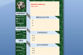 create resume and modern CV for business professionals