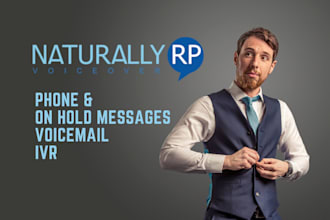 record a business phone message, IVR, on hold