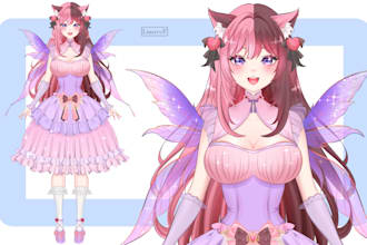 illustrate live2d and vituber character model