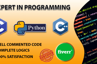 write programs using c, cpp, or python