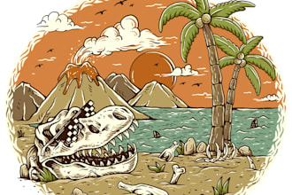 chill art beach and mountain