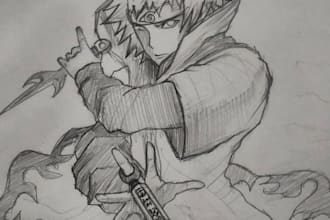 make a sketch anime character