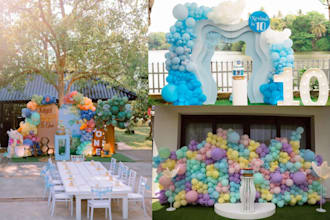 design custom birthday theme, backdrop, welcome board teach you how to do