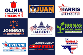 design minimalist political campaign logo