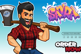 design your caricature, portrait, cartoon character, mascot logo design