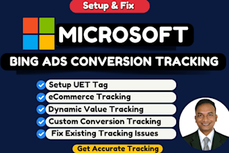 setup or fix microsoft bing ads conversion tracking, uet tag
