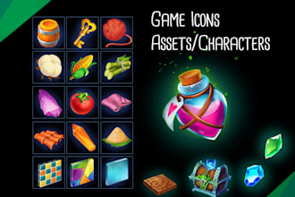 a 2d character design and concept art for your game