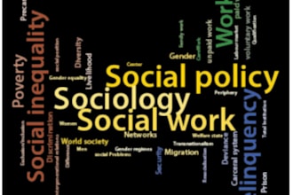 write sociology, social policy, social work and social change content
