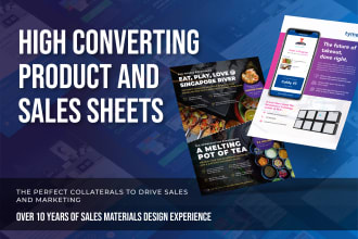 design professional product and sales sheets