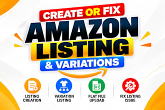 do amazon listing creation, amazon fba product listing, amazon variation listing