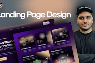 design landing page, and homepage on figma