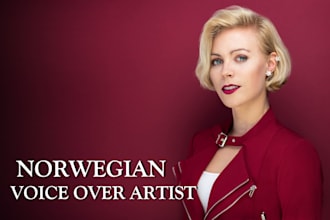 record an english voice over with a norwegian accent