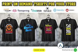 design print on demand tshirts for your store