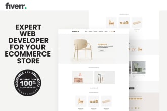 design a complete ecwid store or shopify store website