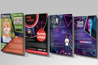 design speaker kit, epk, celebrity, artist press kit, one sheet