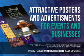 design an attractive poster, advertisement for your business