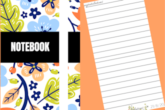 create notebook, ebook, book cover for you