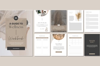 design creative pdf, lead magnet, and workbook in canva or adobe indesign