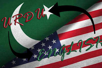provide a professional urdu to english or english to urdu translation