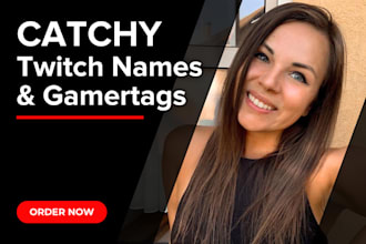 create twitch names and gamertags for streamers and gamers