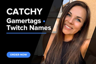 create catchy gamertags, twitch, and streamer names