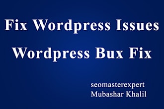 fix wordpress issues and errors