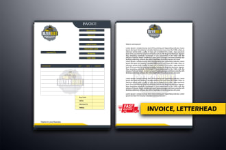 do letterhead, invoice, envelop, stationary in 4hrs