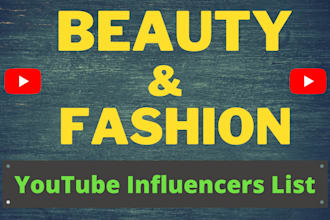 find best beauty and fashion youtube influencers list for influencer marketing
