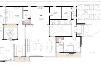 create architecture 2d floor plan interior plan with texture