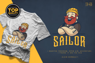 create fun cartoon logo mascot retro vintage style