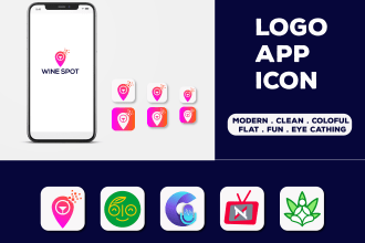 design attractive IOS and android app icons n logo