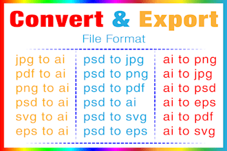 convert image to vector art, png to vector logo, export ai to png svg eps