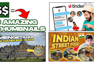 design attractive clickbait youtube thumbnail within 1 hours