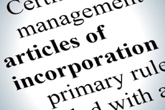 write your articles of incorporation for your USA business