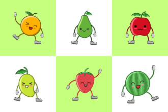 draw cute and unique fruit illustrations using adobe illustrator