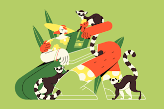 create a modern flat vector illustration for you