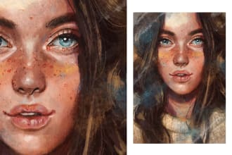 make abstract digital painting for your profile picture