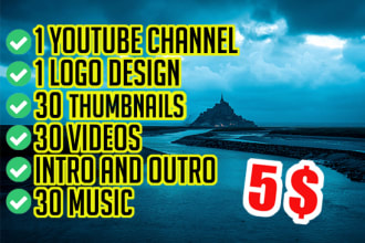 create and setup youtube channel with videos